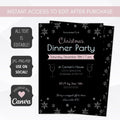 glam christmas dinner party invite